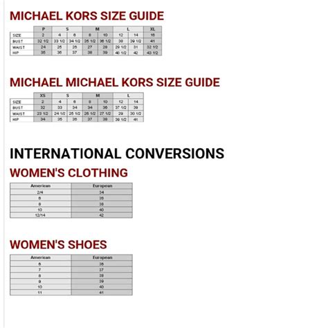 michael kors shoe 6.5 size conversion to cm|michael kors size chart for women.